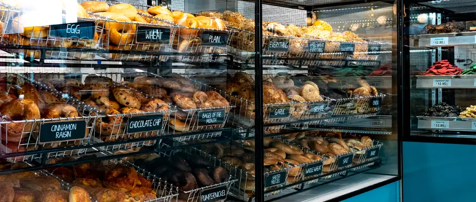Bagel display case