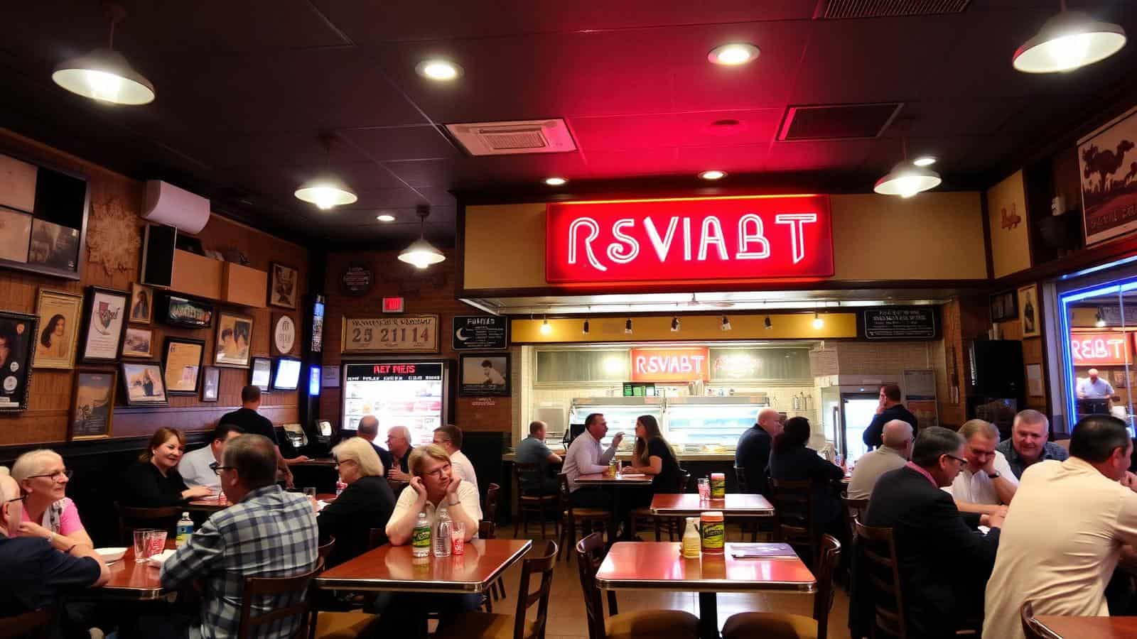 Guests dining in the Siegel's Bagelmania dining room